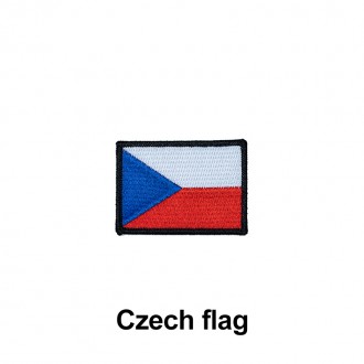 Nášivka české vlajky se suchým zipem 4 x 2.5 cm