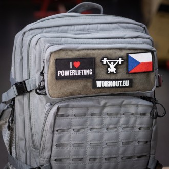 Nášivka I love Powerlifting- 95 x 50 mm se suchým zipem