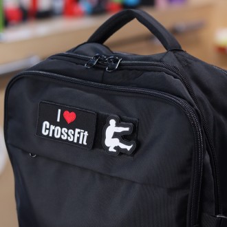 Nášivka se suchým zipem WORKOUT - Pistol squat 5 x 5 cm 