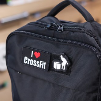 Nášivka se suchým zipem WORKOUT - Box jump 5 x 5 cm 