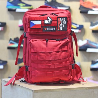 Nášivka Hard work pays off HWPO červená - střední