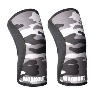 Band&aacute;ž kolene WORKOUT 5 mm - p&aacute;r - camo