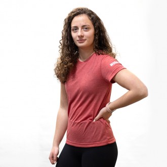 Dámské tréninkové tričko WORKOUT- červené