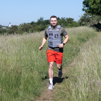 Zátěžová taktická plátová vesta WORKOUT - šedá