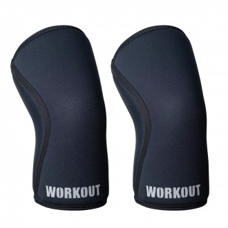 Band&aacute;ž kolene WORKOUT 9 mm - p&aacute;r - čern&aacute;
