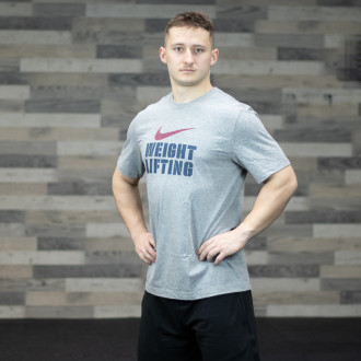 Pánské tričko Nike Weightlifting Swoosh - šedé