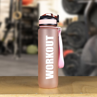 L&aacute;hev na pit&iacute; WORKOUT Tritan 1000 ml - broskvov&aacute;