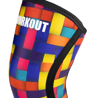 Bandáž kolene WORKOUT 5 mm - pár - multicolor