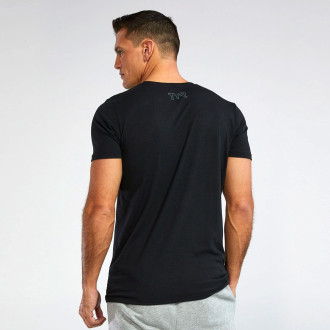 Pánské tričko TYR Ultrasoft Lightweight Tri Blend Tech Tee - black