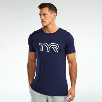 P&aacute;nsk&eacute; tričko TYR Ultrasoft Lightweight Tri Blend Tech Tee - blue