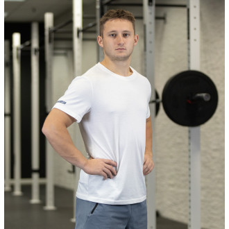 Pánské sportovní tričko WORKOUT - bílé s logem