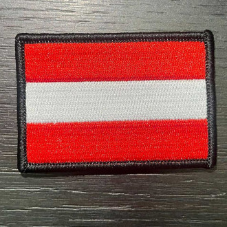 N&aacute;&scaron;ivka rakousk&eacute; vlajky se such&yacute;m zipem 7 x 5 cm