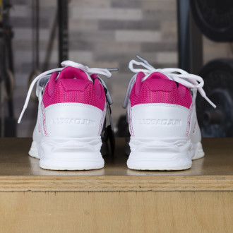 Boty na vzpírání LUXIAOJUN Professional - bílo-růžová