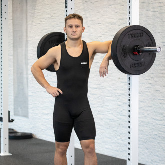 Vzpěračský dres WORKOUT 2.0 classic unisex - černý