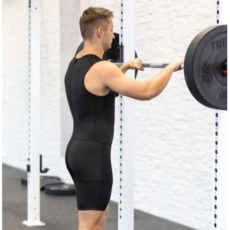 Vzpěračský dres WORKOUT 2.0 profi unisex - black