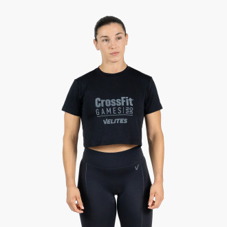 D&aacute;msk&eacute; crop tričko CrossFit Games 25 - čern&eacute;