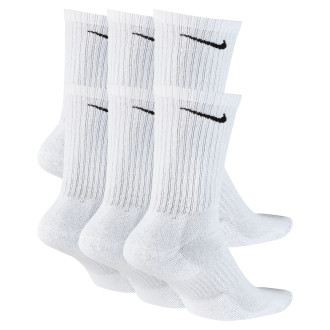 Vysoké bavlněné ponožky Nike EVERYDAY CUSHIONED CREW (6 PAIRS) bílé