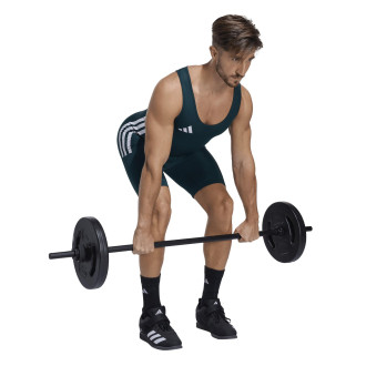 Pánský vzpěračský - powerlifterský dres adidas zelený
