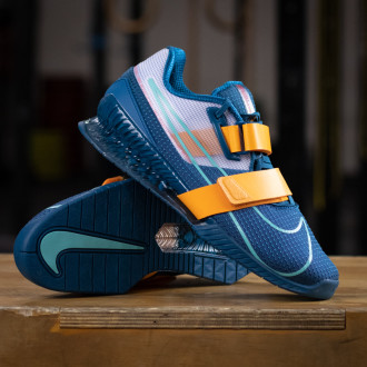 Vzpěračské boty Nike Romaleos 4 - blue/orange- DOPRAVA ZDARMA