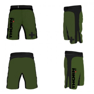 Pánské šortky ThornFit Army Green