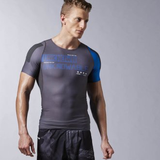 Pánské kompresní tričko Reebok CrossFit SS COMP X KEVLAR AI4894