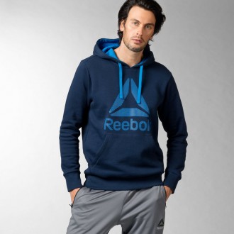 P&aacute;nsk&aacute; mikina Reebok Workout Ready Big Logo Cotton Poly Hood AY1671