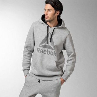 P&aacute;nsk&aacute; mikina Reebok Workout Ready Big Logo Cotton Poly Hood AX5804