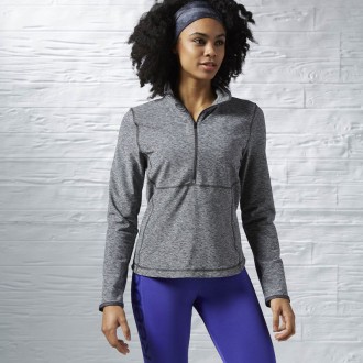 D&aacute;msk&aacute; mikina Reebok Workout Ready Long Sleeve 1/2 zip AY1942