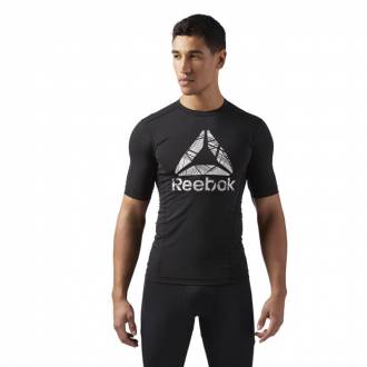 Pánské kompresní tričko Workout - černé s logem