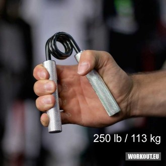 Ocelov&eacute; posilovac&iacute; kle&scaron;tě prstů a z&aacute;pěst&iacute; odpor - 113 kg / 250 lb