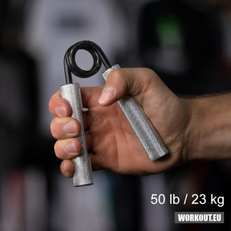 Ocelov&eacute; posilovac&iacute; kle&scaron;tě prstů a z&aacute;pěst&iacute; odpor - 23 kg / 50 lb