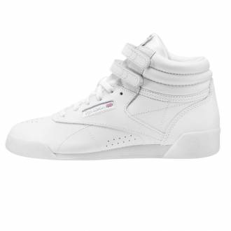 Dětské závodní bílé boty na aerobik Reebok Freestyle HI f/s Classic - CN2553