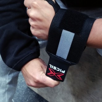 Zpevňovač z&aacute;pěst&iacute; Wrist Wraps Picsil - čern&yacute;