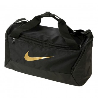 Taška přes rameno Nike Brasilia - černá/zlatá- velikost S