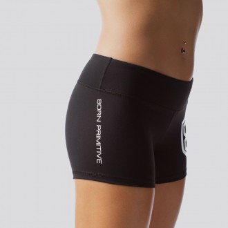 Dámské šortky Renewed Vigor Booty Shorts (Black / White Logo)