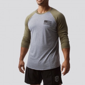 Pánské tričko American Protector 2.0 Unisex Raglan (Military Green) 