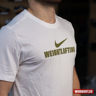 Nike Mens Weightlifting Tee - Gold/White