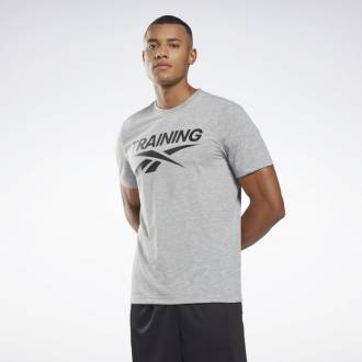 P&aacute;nsk&eacute; tričko Reebok Training Tee - &scaron;ed&eacute; - HB7259