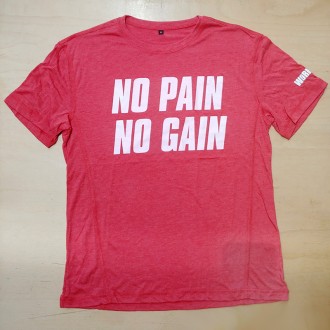 Tréninkové tričko WORKOUT No Pain No Gain - červené