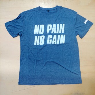 Tréninkové tričko WORKOUT No Pain No Gain - modré