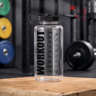 L&aacute;hev na pit&iacute; WORKOUT 1000 ml - průhledn&aacute;