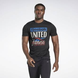 Pánské tričko Reebok United - černé - HI0031