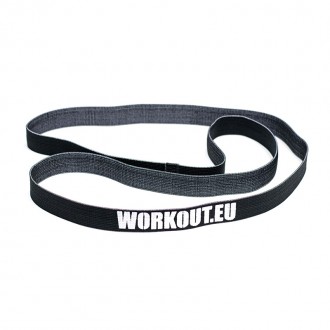 Dlouh&aacute; textiln&iacute; odporov&aacute; guma WORKOUT (60 kg) - čern&aacute;