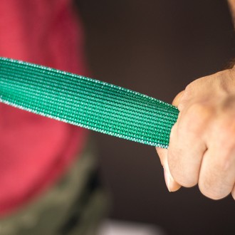 Dlouhá textilní odporová guma WORKOUT (41 kg) - zelená