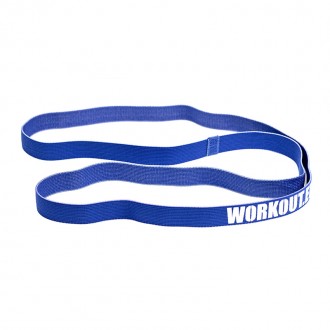 Dlouh&aacute; textiln&iacute; odporov&aacute; guma WORKOUT (50 kg) - modr&aacute;