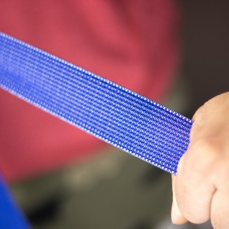 Dlouhá textilních odporová guma WORKOUT (50 kg) - modrá