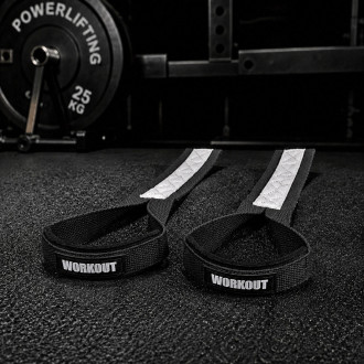 Vzpěračsk&eacute; trhačky WORKOUT - čern&aacute;/b&iacute;l&aacute;