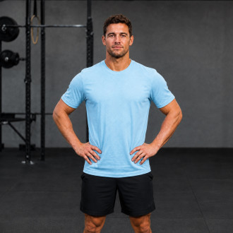 P&aacute;nsk&eacute; sportovn&iacute; tričko WORKOUT - modr&eacute;