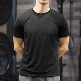 P&aacute;nsk&eacute; sportovn&iacute; tričko WORKOUT - čern&eacute; a krat&scaron;&iacute;