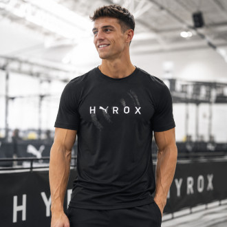 P&aacute;nsk&eacute; tr&eacute;ninkov&eacute; tričko PUMA HYROX Thermoadapt - čern&eacute;